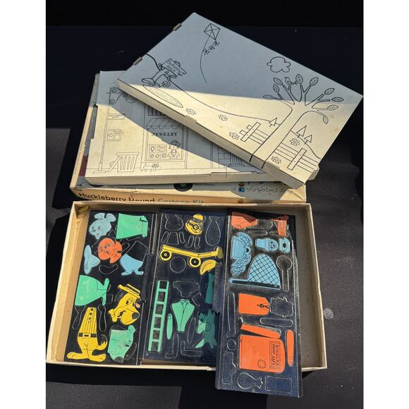 Vtg 1960 HUCKLEBERRY HOUND Colorforms Cartoon Kit BOX/Hanna-Barbera Productions - Picture 6 of 11